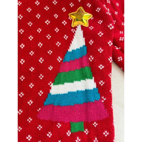 Holiday Time Pullover Crewneck Knit Christmas Tree Sweater 4T - Picture 2 of 7